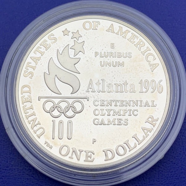 Monnaie Argent, 1 Dollar, Olympiades Atlanta 1996, Aviron