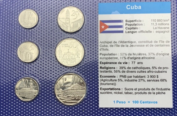 Cuba Série de pièces UNC