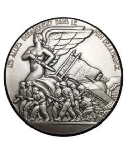 Médaille les alliés débarquent dans le midi de la France bronze argenté