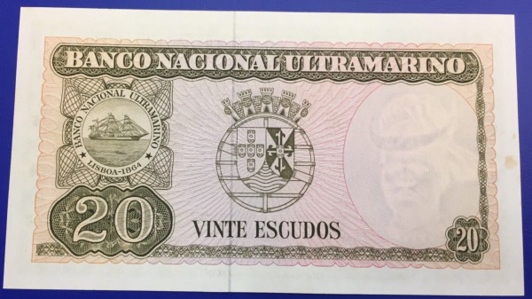 Billet Timor 20 Escudos 1967