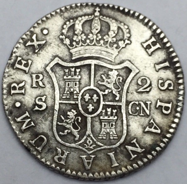 Espagne 2 Reales Carlos IV 1808 CN Séville