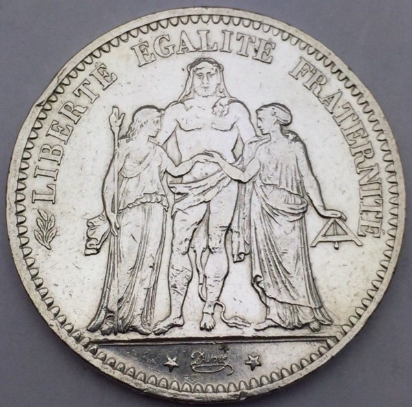 5 Francs Hercule 1874 A 