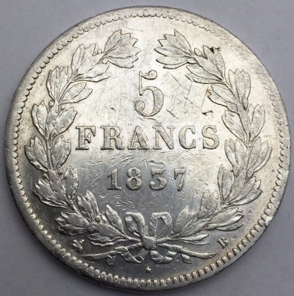 Louis Philippe I 5 francs 1837 B