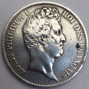 Louis Philippe I 5 francs 1831 B tranche en creux