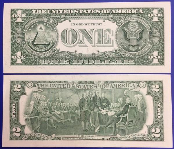 États-Unis, billets 1 et 2 dollars 2013, Atlanta