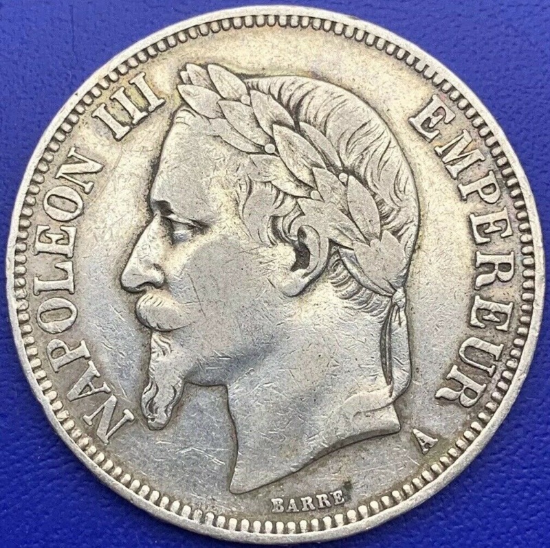 5 francs Napoléon III Empereur 1869 A