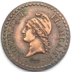 France Un centime Dupré 1851 A