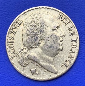 20 Francs or Louis XVIII Buste Nu 1824 A