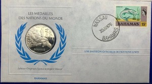 Médaille Argent massif des nations du Monde - BAHAMAS