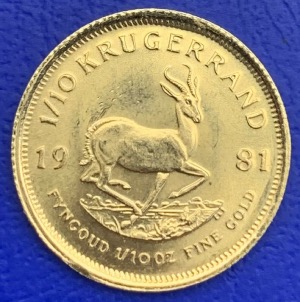 Afrique Du Sud 1981 Krugerrand Or 1/10oz