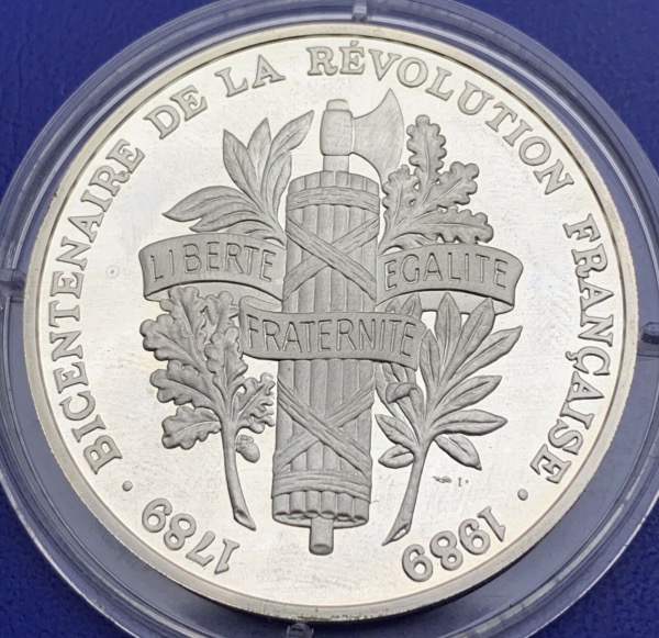 Médaille Argent Bicentenaire de la Révolution - Déclaration droit de l’homme