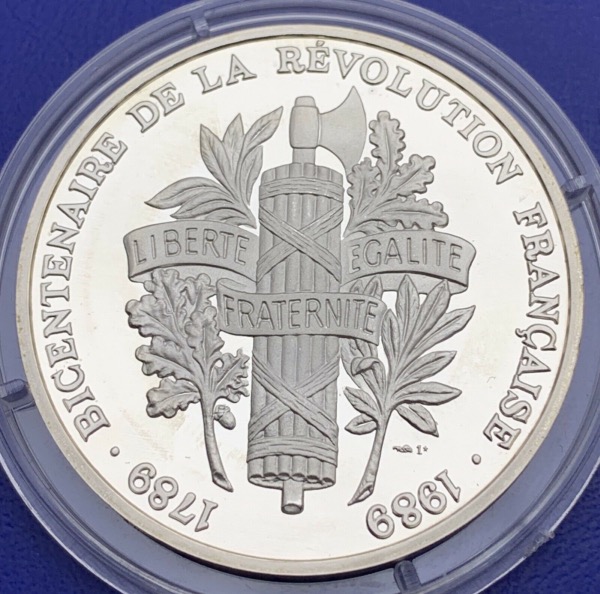 Médaille Argent Bicentenaire de la Révolution - ROBESPIERRE