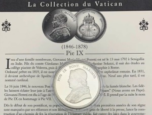 Médaille Pie IX, Collection du Vatican
