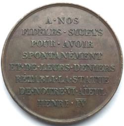 Médaille Henri IV et Louis XVIII